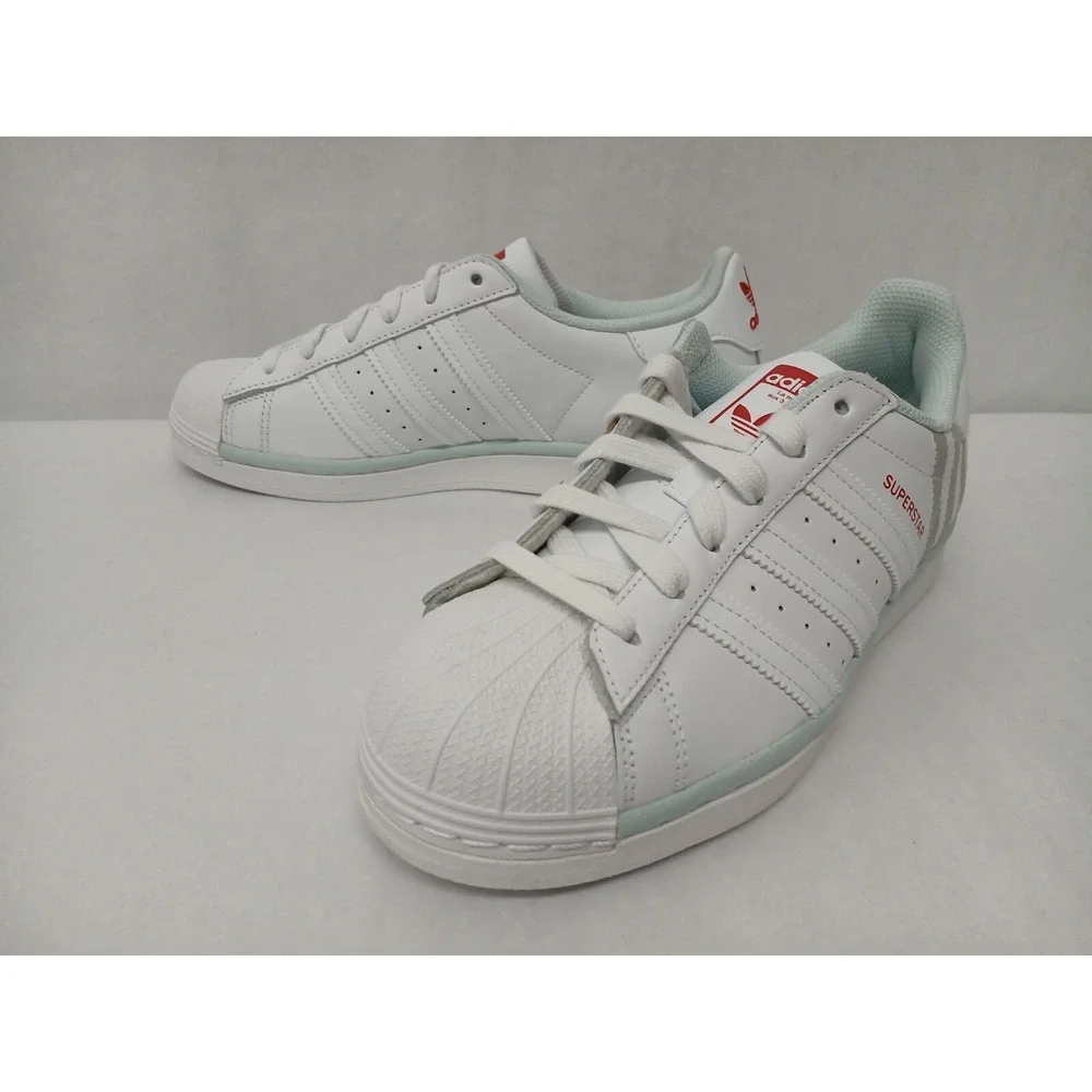 Adidas Kids Originals Superstar J Casual School‎ Shoes FZ6254 White Blue Sz 6.5